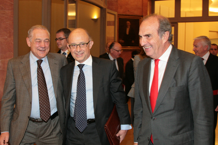 Imagen de la reunión del ministro en Foment del Treball de Cataluña