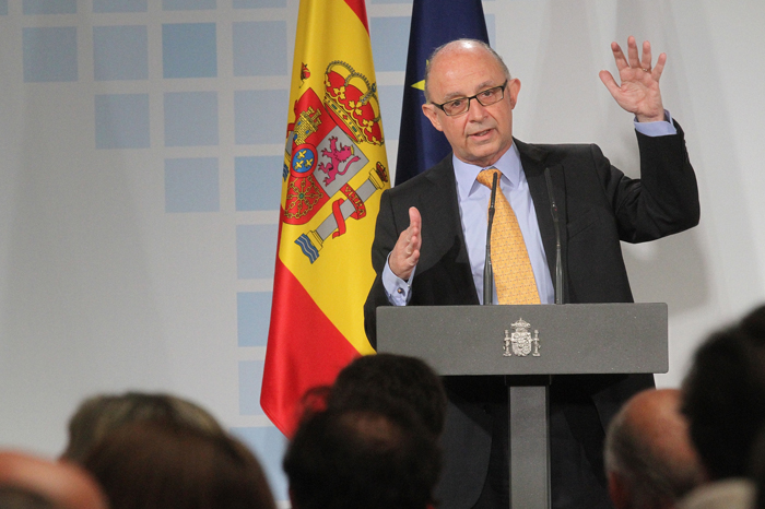 Imagen de la intervención del ministro de Hacienda y Administraciones Públicas, Cristóbal Montoro